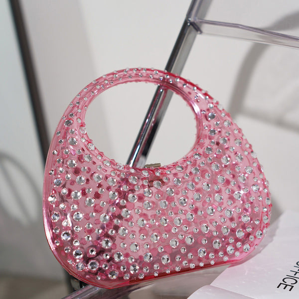 Pink Rhinestone Diamante Shoulder Bag With Shiny Diamond Accents And Crystal  Flap 2023 Designer Purse And Clutch For Evening Luxury 230426 From  Copyluxury, $42.23 | DHgate.Com